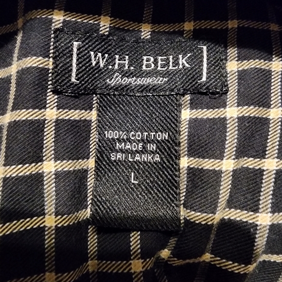 W.H. Belk Button Down Shirt Men's Large - Picture 4 of 5